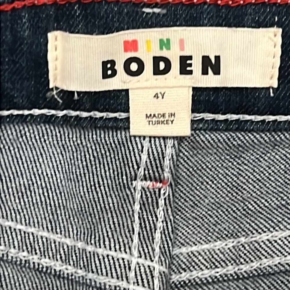 MINI BODEN Set of 2 Carpenter Jean Shorts 4Y - Picture 5 of 11